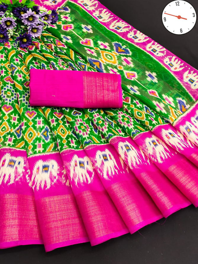 GC Cotton Silk Patola Printed Sarees Catalog
